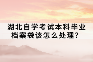 湖北自學考試本科畢業(yè)檔案袋該怎么處理？