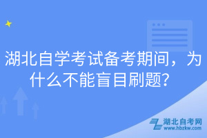 湖北自學考試備考期間，為什么不能盲目刷題？