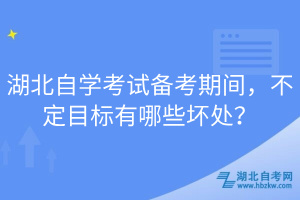 湖北自學(xué)考試備考期間，不定目標(biāo)有哪些壞處？