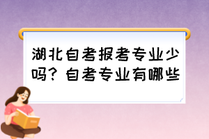 湖北自考報(bào)考專業(yè)少嗎？自考專業(yè)有哪些？