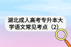 湖北成人高考專升本大學(xué)語文常見考點(diǎn)（2）