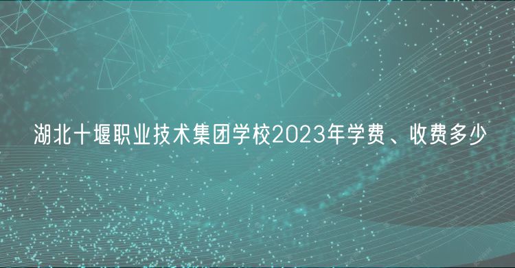 湖北十堰職業(yè)技術(shù)集團(tuán)學(xué)校2023年學(xué)費(fèi)、收費(fèi)多少