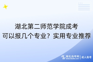 湖北第二師范學院成考可以報幾個專業(yè)？實用專業(yè)推薦