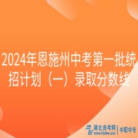 2024年恩施州中考第一批統(tǒng)招計(jì)劃（一）錄取分?jǐn)?shù)線