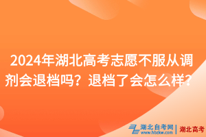 2024年湖北高考志愿不服從調(diào)劑會退檔嗎？退檔了會怎么樣？