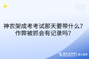 神農(nóng)架成人高考考試那天要帶什么？作弊被抓會(huì)有記錄嗎？