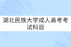 湖北民族大學(xué)成考考試科目