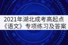 2021年湖北成考高起點《語文》專項練習及答案：現(xiàn)代文(文學類)閱讀